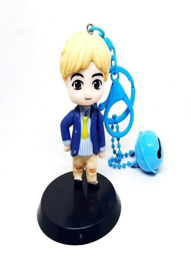 Trunkin BTS BT21 JIN RJ Bangtan Boys Height - 7cm Action Figure with Keyring Set A - Image 1